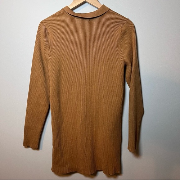 Maeve by Anthropologie Slim Fit Cardigan Women’s XL Ribbed Long Sleeve Tan - Picture 7 of 7